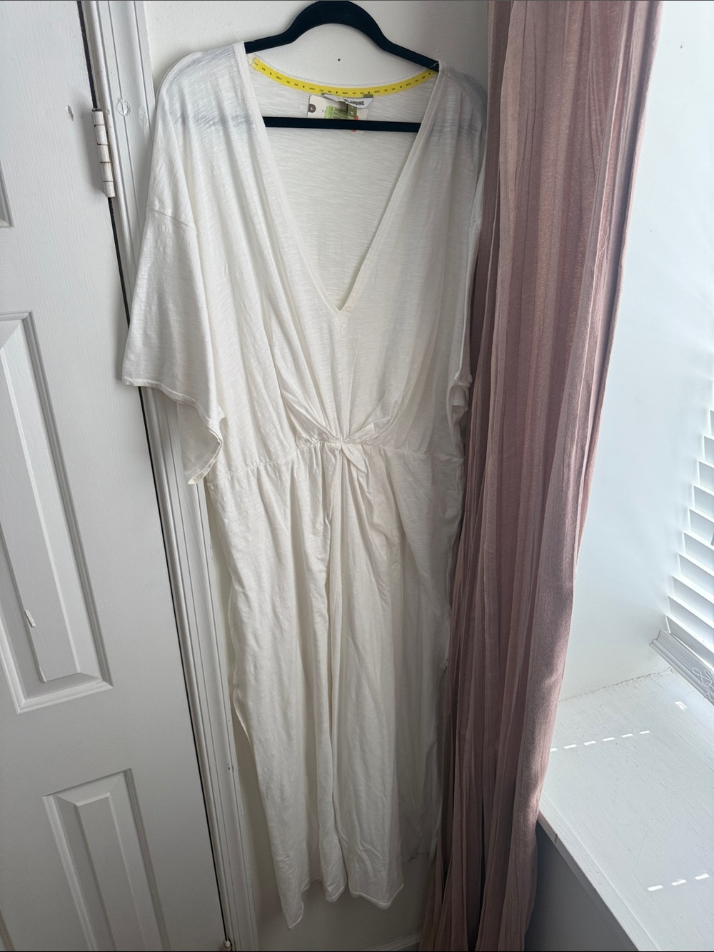 Double slit celandine dress